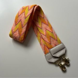 EUC 41” Sunny Salt strap with white leather and brass hardware